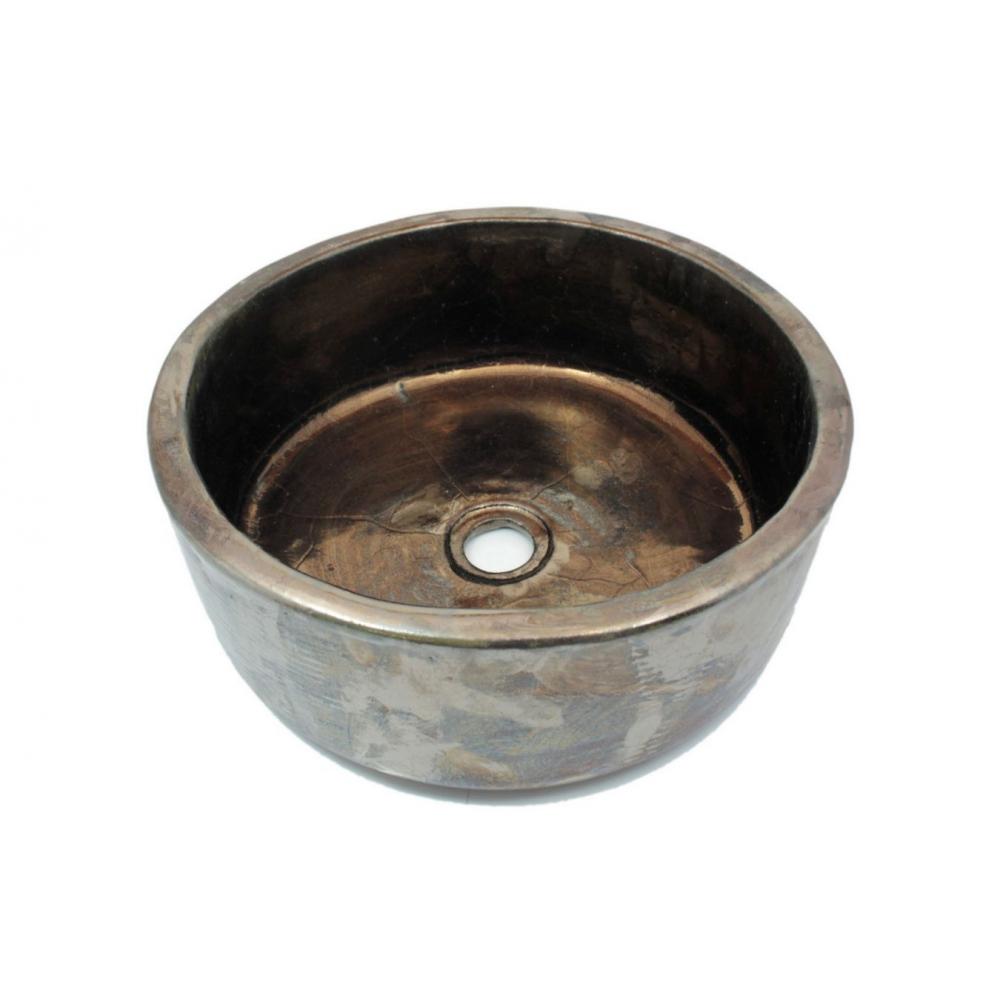 barna rez mosdotal mosdo keramia festett mintas kerek mely furdoszoba konyha mosogato mosdokagylo sotet olasz toszkan minosegi handmade.jpg